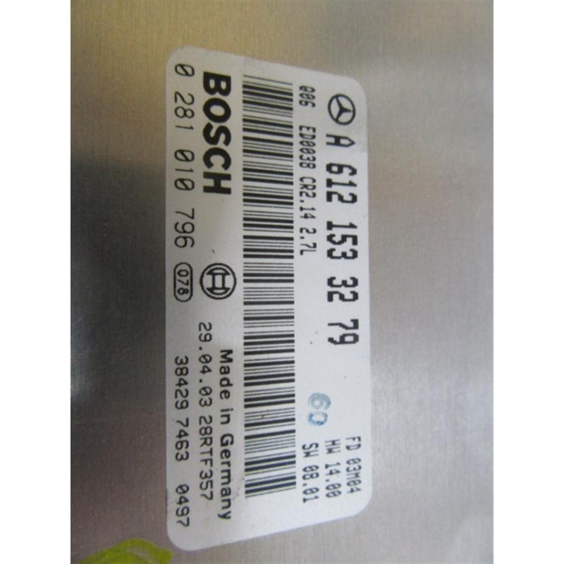 Recambio de centralita : m. benz ml 270 : 2.7 dci 612963 automatic(163,15cv)5p [2003] para m. benz ml 270 2.7 dci 612963 automat