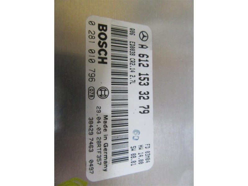 Recambio de centralita : m. benz ml 270 : 2.7 dci 612963 automatic(163,15cv)5p [2003] para m. benz ml 270 2.7 dci 612963 automat