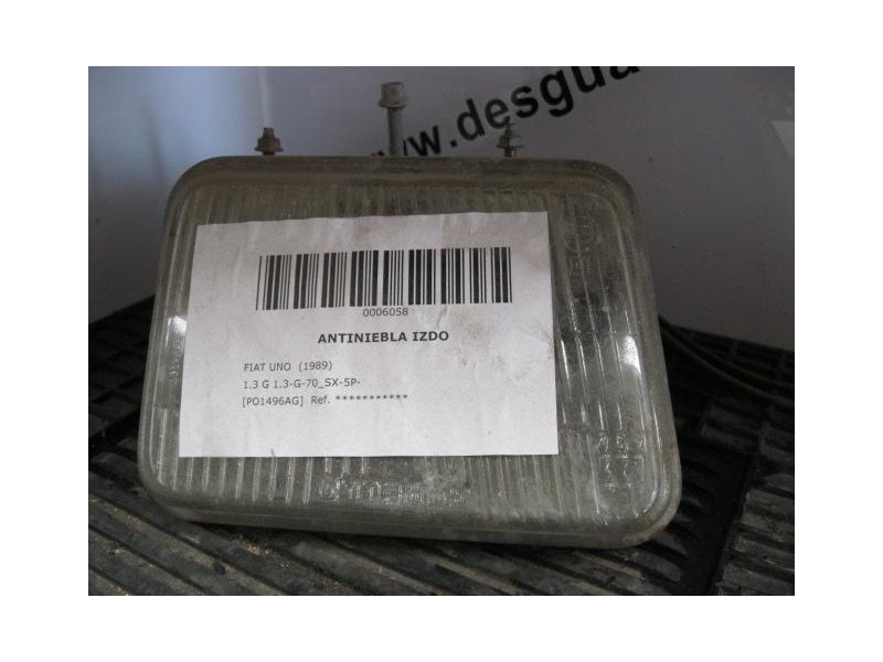 Recambio de antiniebla izdo : fiat uno : 1.3 g 1.3-g-70_sx-5p- (65,28cv) [1989] para fiat uno 1.3 g 1.3-g-70_sx-5p- referencia O