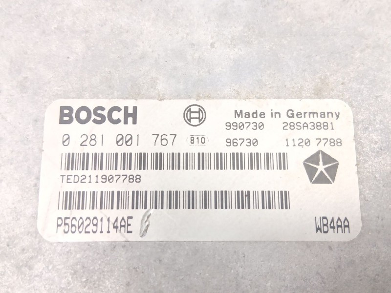 Recambio de centralita para jeep gr.cherokee (wj/wg) 3.1 td cat referencia OEM IAM 56029114AE 0281001767 