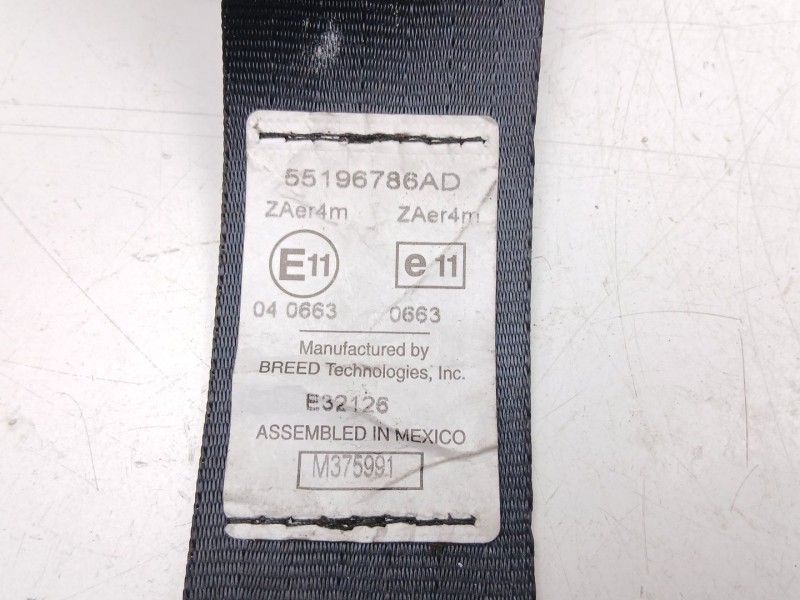 Recambio de cinturon seguridad delantero derecho para jeep grand cherokee 3.1 td automatico referencia OEM IAM 55196786AD  