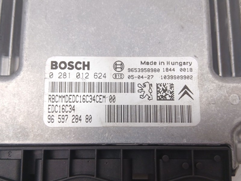 Recambio de centralita para citroën c5 ii (rc_) 1.6 hdi (rc8hzb) referencia OEM IAM 9653958980 0281012624 