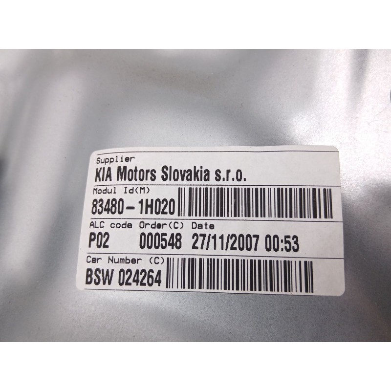 Recambio de elevalunas trasero derecho para kia cee´d sw (ed) 1.6 crdi 115 referencia OEM IAM 834801H020  