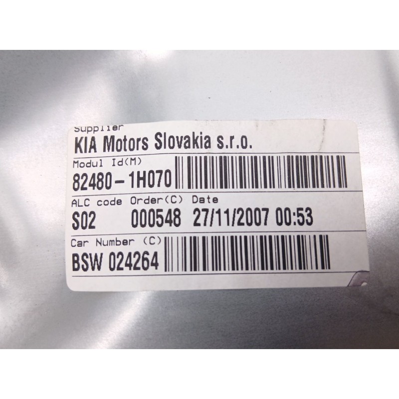 Recambio de elevalunas delantero derecho para kia cee´d sw (ed) 1.6 crdi 115 referencia OEM IAM 824801H070  