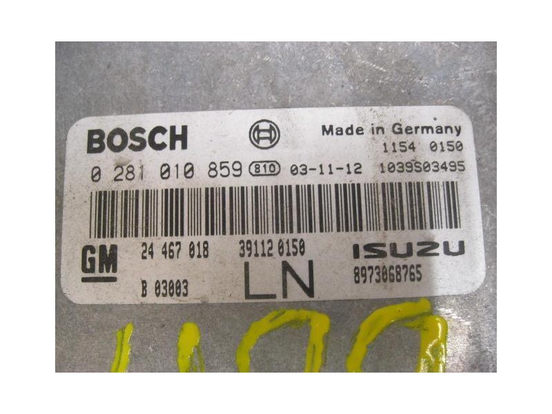 Recambio de centralita : opel astra : 1.7 td -z17dtl (80,24cv) [2004] para opel astra 1.7 td -z17dtl referencia OEM IAM 02810108