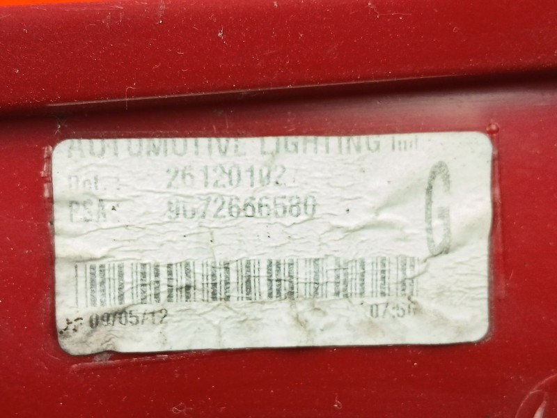 Recambio de piloto trasero izquierdo para peugeot 5008 (0u_, 0e_) 2.0 hdi referencia OEM IAM 9672666580 26120102 