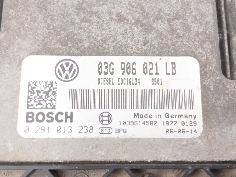 Recambio de centralita para skoda octavia ii combi (1z5) 1.9 tdi referencia OEM IAM 03G906021LB 0281013238 