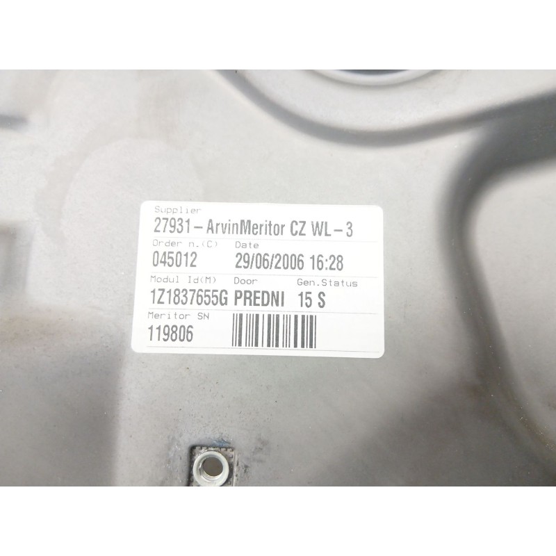 Recambio de elevalunas delantero izquierdo para skoda octavia ii combi (1z5) 1.9 tdi referencia OEM IAM 1Z1837655G  1K0959793J