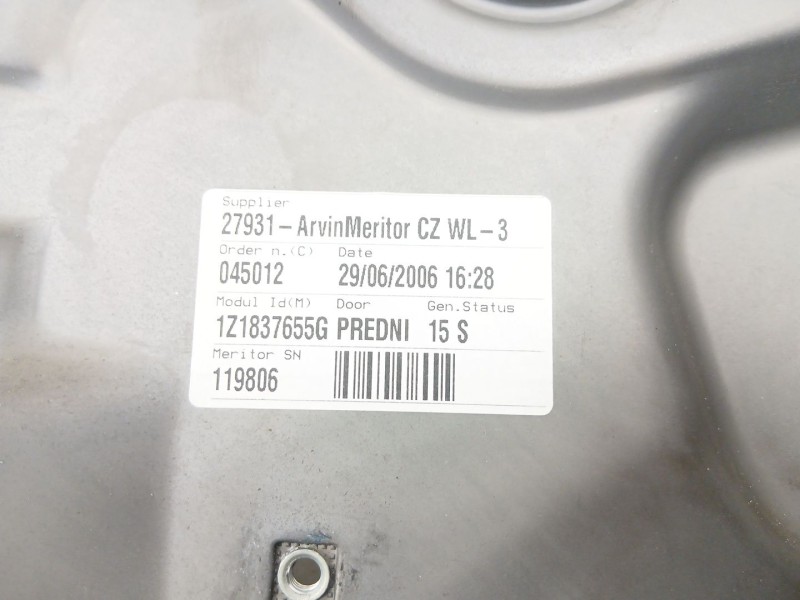Recambio de elevalunas delantero izquierdo para skoda octavia ii combi (1z5) 1.9 tdi referencia OEM IAM 1Z1837655G  1K0959793J
