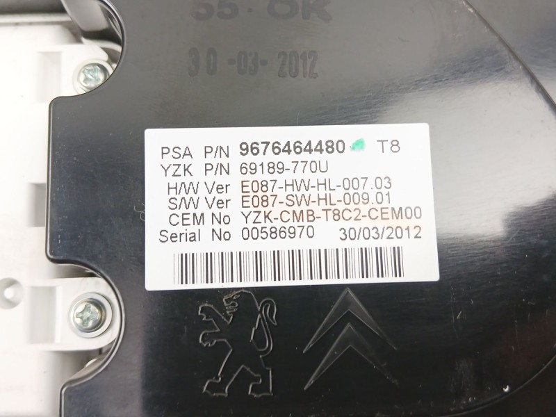 Recambio de cuadro instrumentos para peugeot 5008 (0u_, 0e_) 2.0 hdi referencia OEM IAM 9676464480  9674982480