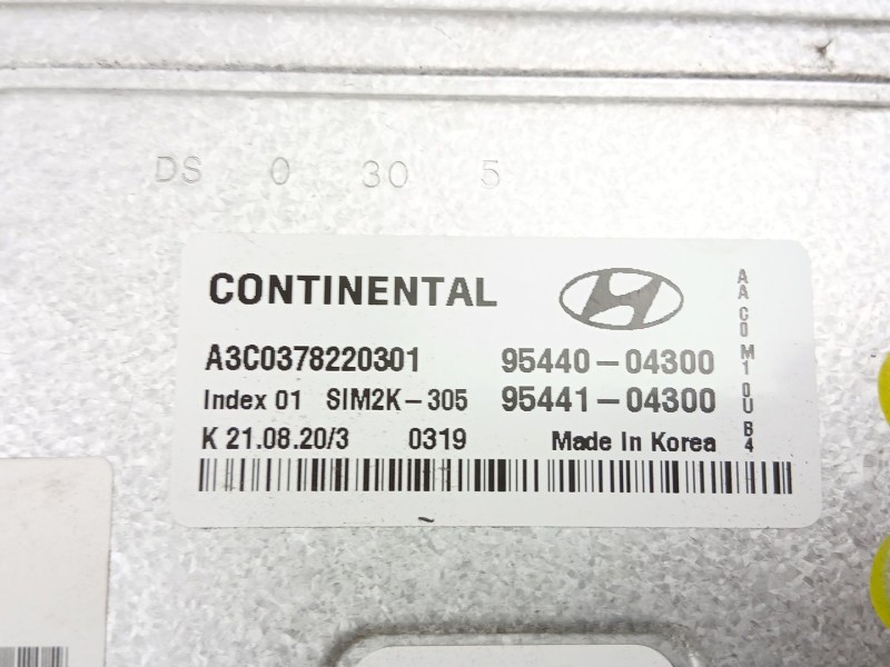 Recambio de centralita para hyundai i10 iii (ac3, ai3) 1.0 mpi referencia OEM IAM 9544004300 A3C0378220301 9544104300