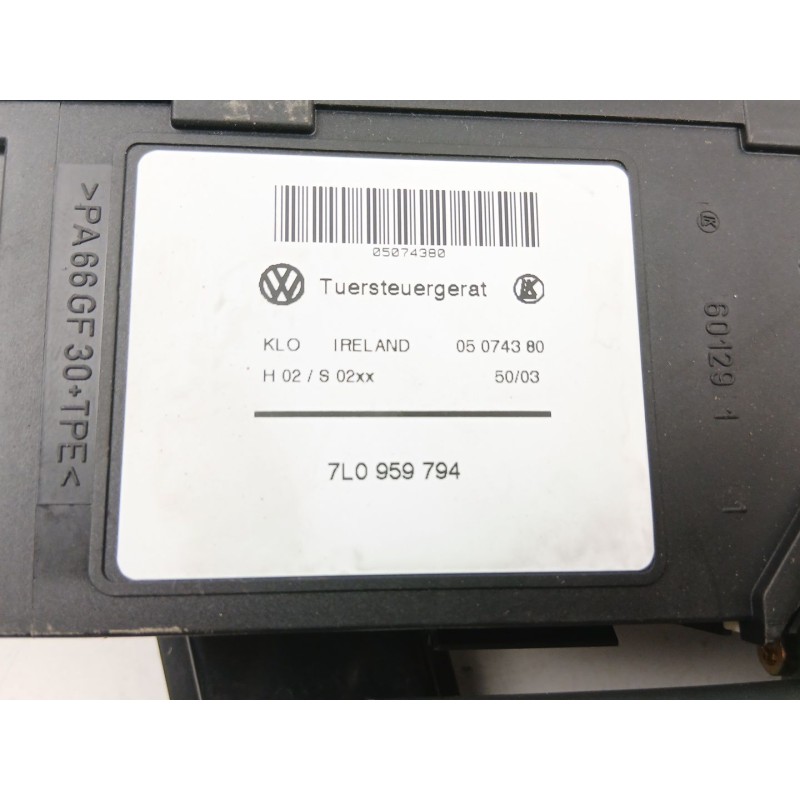 Recambio de elevalunas trasero derecho para volkswagen touareg (7la, 7l6, 7l7) 2.5 r5 tdi referencia OEM IAM 7L0959794  