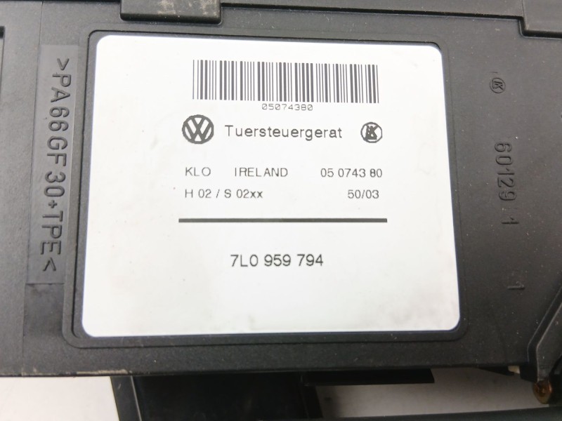 Recambio de elevalunas trasero derecho para volkswagen touareg (7la, 7l6, 7l7) 2.5 r5 tdi referencia OEM IAM 7L0959794  
