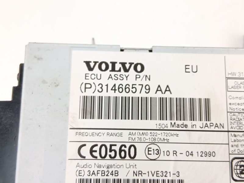 Recambio de radio cd/mp3 para volvo s60 ii (134) d4 referencia OEM IAM 31466579  31382065