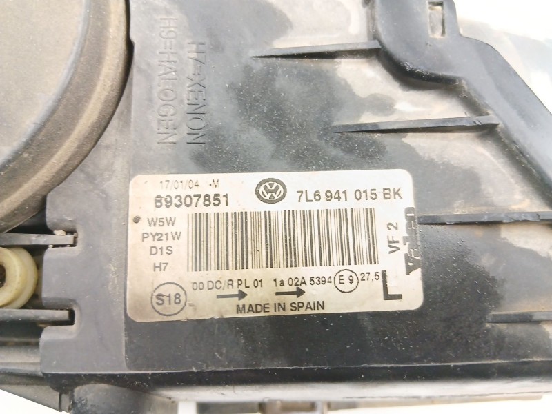 Recambio de faro izquierdo para volkswagen touareg (7la, 7l6, 7l7) 2.5 r5 tdi referencia OEM IAM 7L6941015BK  