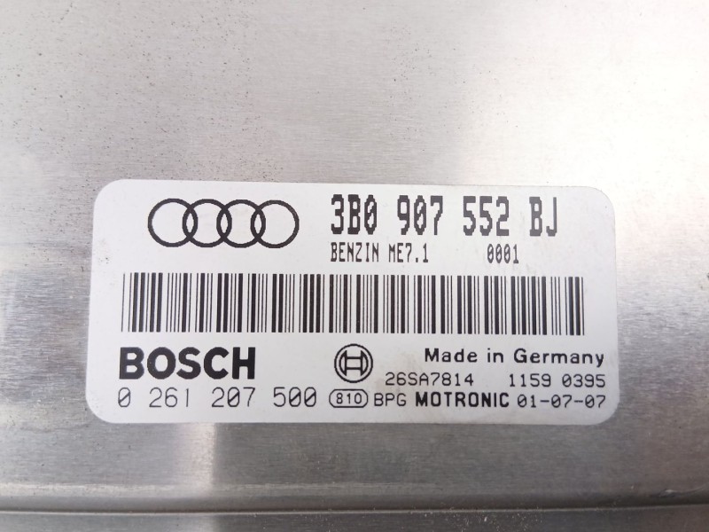Recambio de centralita para audi a6 c5 (4b2, 4b4) 2.4 referencia OEM IAM 3B0907552BJ 0261207500  Recambio de centralita para audi a6 c5 (4b2, 4b4) 2.4 referencia OEM IAM 3B0907552BJ 0261207500