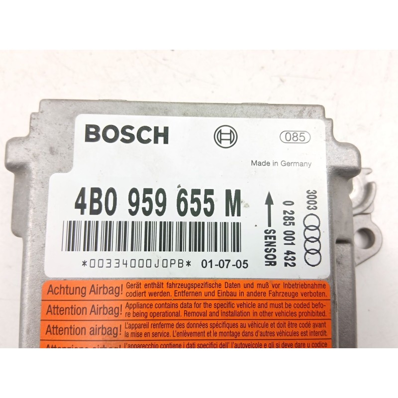 Recambio de centralita airbag para audi a6 c5 (4b2, 4b4) 2.4 referencia OEM IAM 4B0959655M 0285001432  Recambio de centralita airbag para audi a6 c5 (4b2, 4b4) 2.4 referencia OEM IAM 4B0959655M 0285001432