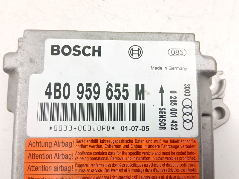 Recambio de centralita airbag para audi a6 c5 (4b2, 4b4) 2.4 referencia OEM IAM 4B0959655M 0285001432  Recambio de centralita airbag para audi a6 c5 (4b2, 4b4) 2.4 referencia OEM IAM 4B0959655M 0285001432