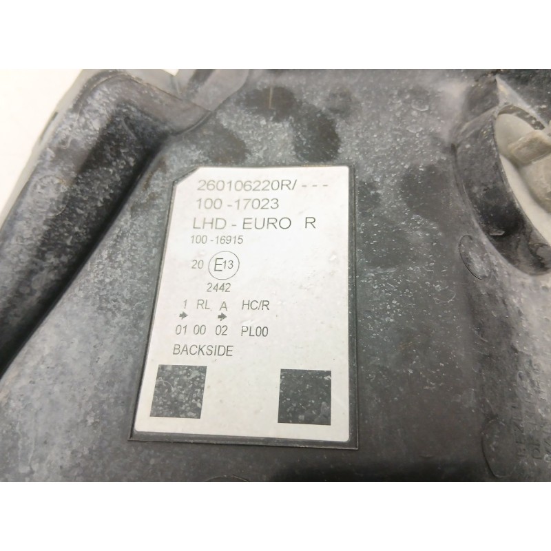 Recambio de faro derecho para renault kangoo / grand kangoo ii (kw0/1_) 1.5 dci referencia OEM IAM 260106220R   Recambio de faro derecho para renault kangoo / grand kangoo ii (kw0/1_) 1.5 dci referencia OEM IAM 260106220R