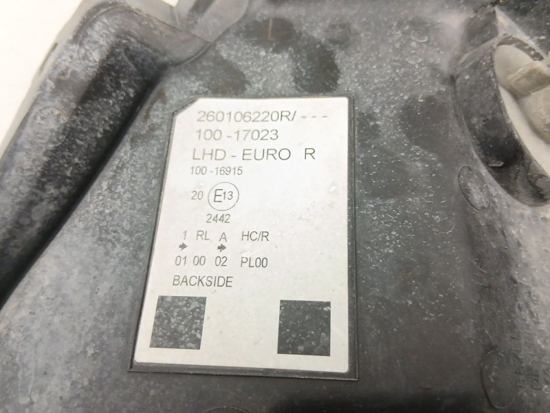 Recambio de faro derecho para renault kangoo / grand kangoo ii (kw0/1_) 1.5 dci referencia OEM IAM 260106220R   Recambio de faro derecho para renault kangoo / grand kangoo ii (kw0/1_) 1.5 dci referencia OEM IAM 260106220R