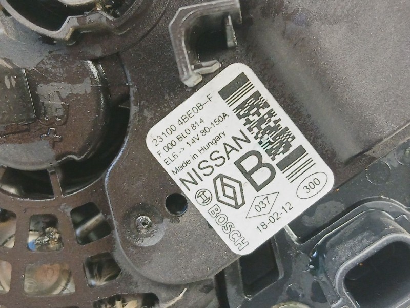 Recambio de alternador para nissan qashqai ii (j11, j11_) 1.2 dig-t referencia OEM IAM 231004BE0B  
