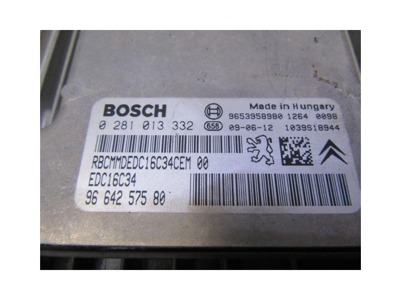 Recambio de centralita : citroen c 4 : 1.6 hdi (108,77cv) [2010] para citroen c 4 1.6 hdi referencia OEM IAM 0281013332  