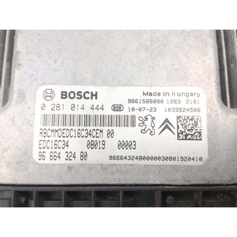 Recambio de centralita para citroën nemo furgoneta/monovolumen (aa_) 1.4 hdi referencia OEM IAM 9666432480 9661586080 0281014444