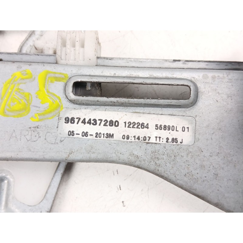 Recambio de elevalunas trasero derecho para citroën c-elysee (dd_) 1.6 hdi 92 referencia OEM IAM 9674437280  