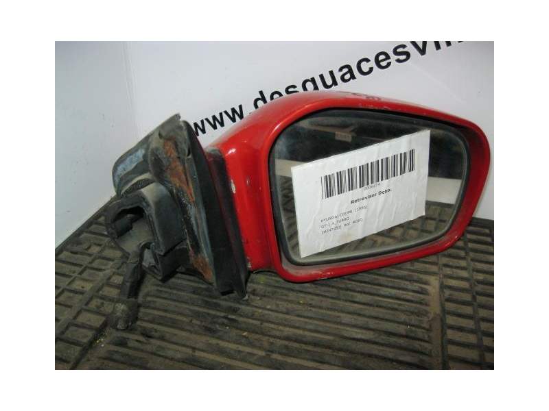 Recambio de retrovisor derecho para hyundai coupe t- 1.4_turbo (88 cv) referencia OEM IAM ROJO  