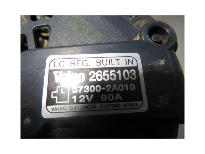 Recambio de alternador : hyundai getz : 1.5 td -4fa (88,4cv) 5p [2006] para hyundai getz 1.5 td -4fa referencia OEM IAM 2655103 