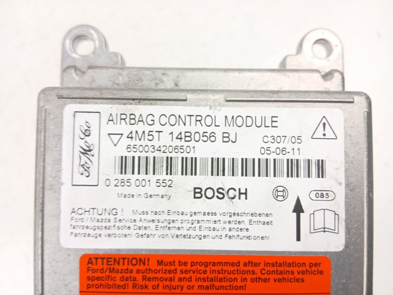 Recambio de centralita airbag para ford focus 1.6 td referencia OEM IAM 4M5T14B056BJ  0285001552