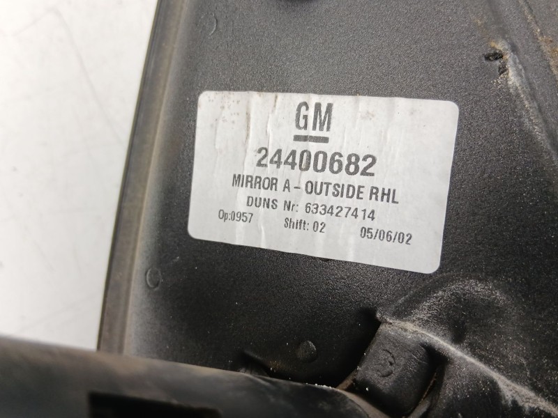 Recambio de retrovisor derecho para opel combo furgoneta/monovolumen 1.7 dti 16v referencia OEM IAM 24400682  