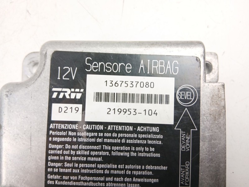 Recambio de centralita airbag para peugeot boxer autobús 3.0 hdi 145 referencia OEM IAM 1367537080  