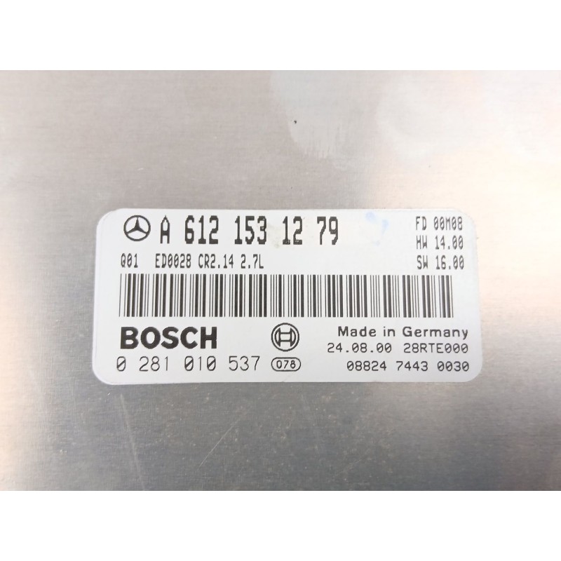 Recambio de centralita para mercedes-benz clase e (w210) e 270 cdi (210.016) referencia OEM IAM A6121531279  0281010537