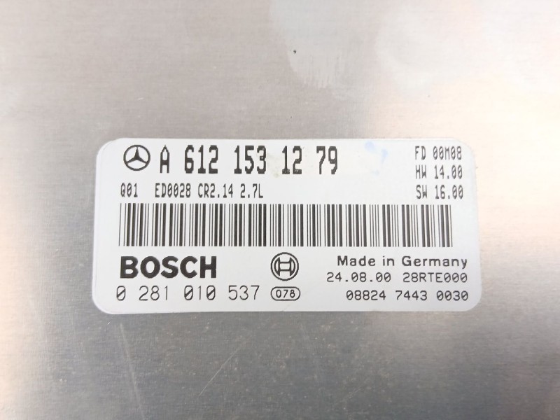 Recambio de centralita para mercedes-benz clase e (w210) e 270 cdi (210.016) referencia OEM IAM A6121531279  0281010537