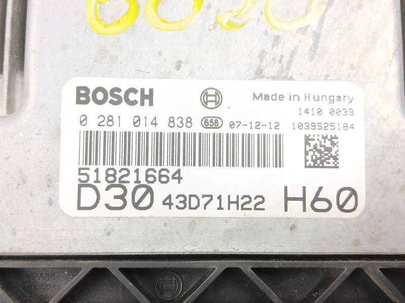 Recambio de centralita para fiat ducato autobús (250_) 160 multijet 3,0 d referencia OEM IAM 51821664  0281014838