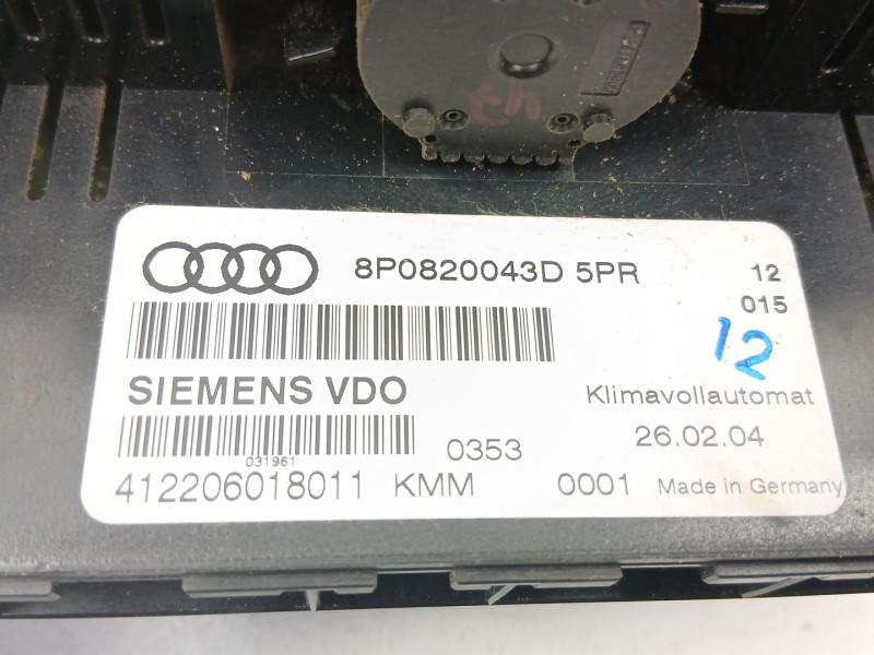 Recambio de mandos calefaccion aire para audi a3 (8p1) 2.0 tdi 16v referencia OEM IAM 8P0820043D  