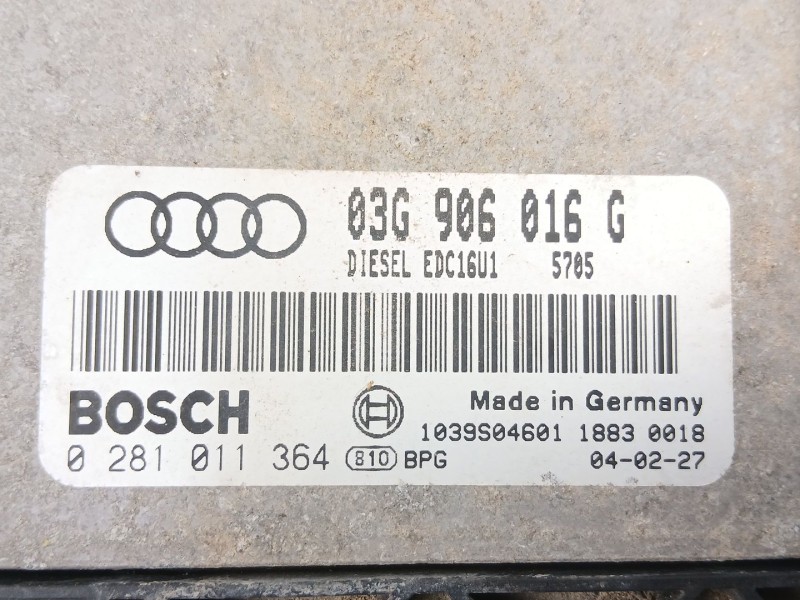 Recambio de centralita para audi a3 (8p1) 2.0 tdi 16v referencia OEM IAM 03G906016G  0281011364