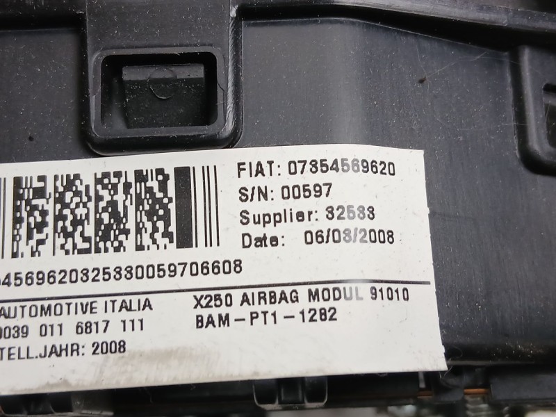 Recambio de airbag conductor para fiat ducato autobús (250_) 160 multijet 3,0 d referencia OEM IAM 7354569620  