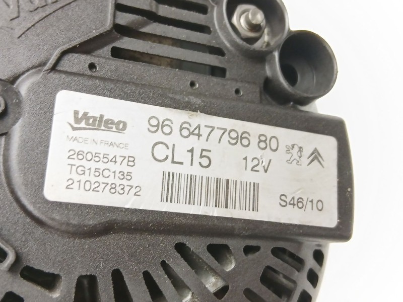 Recambio de alternador para peugeot 308 i (4a_, 4c_) 1.6 hdi referencia OEM IAM 9664779680  TG15C135