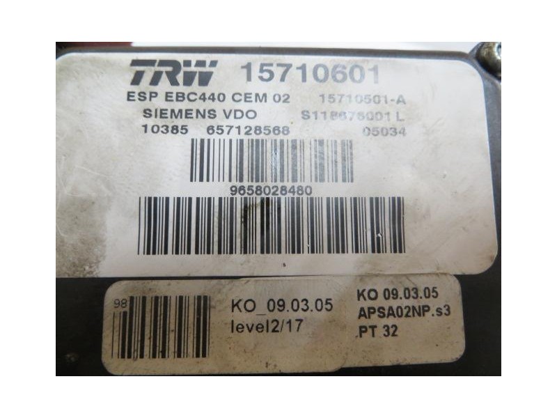 Recambio de abs : peugeot 407 : 2.0 td /rhr (136cv) 5p [2005] para peugeot 407 2.0 td /rhr referencia OEM IAM CS5061D122AFE  