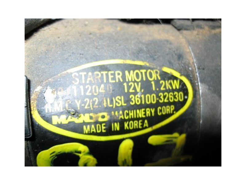 Recambio de motor arranque : hyundai sonata : 2.0 g 2.0/g-4p(g4cp)(130,56cv) [1992] para hyundai sonata 2.0 g 2.0/g-4p(g4cp) ref