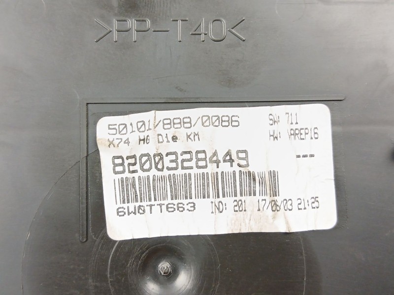 Recambio de cuadro instrumentos para renault laguna ii (bg0/1_) 2.2 dci (bg0f) referencia OEM IAM 8200328449  
