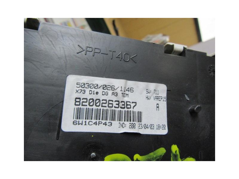 Recambio de cuadro instrumentos : renault vel satis : 2.2 d /g9t d7 (149,60cv) [2003] para renault vel satis 2.2 d /g9t d7 refer