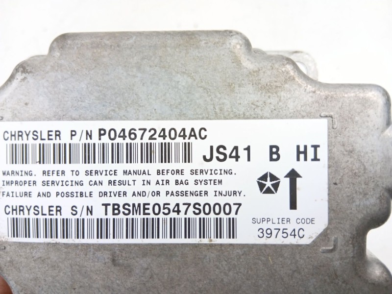 Recambio de centralita airbag para chrysler sebring (js) 2.0 crd referencia OEM IAM 4672404AC  