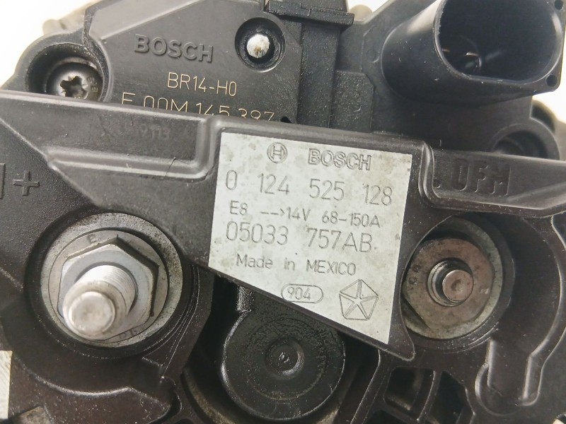 Recambio de alternador para chrysler sebring (js) 2.0 crd referencia OEM IAM 5033757AB  0124525128