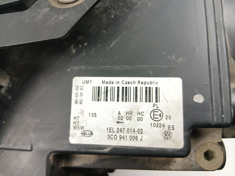 Recambio de faro derecho para volkswagen passat b6 variant (3c5) 2.0 tdi referencia OEM IAM 3C0941006J  1EL24701402