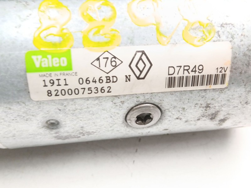 Recambio de motor arranque para renault laguna ii (bg0/1_) 1.9 dci referencia OEM IAM 8200075362 D7R49 