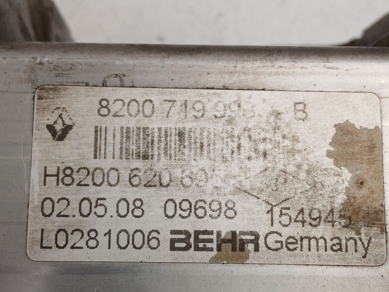 Recambio de enfriador egr para renault koleos privilege referencia OEM IAM 8200620695  8200719993