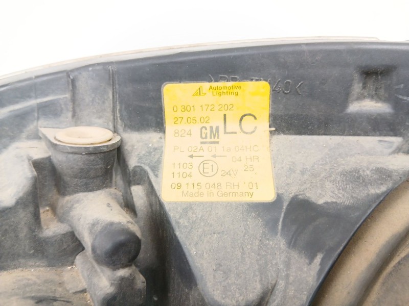 Recambio de faro derecho para opel combo furgoneta/monovolumen 1.7 dti 16v referencia OEM IAM 9115048 0301172202 09115048